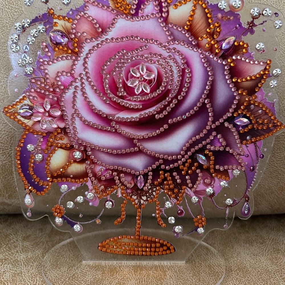 Elegant Pink and Orange Rose Art Piece